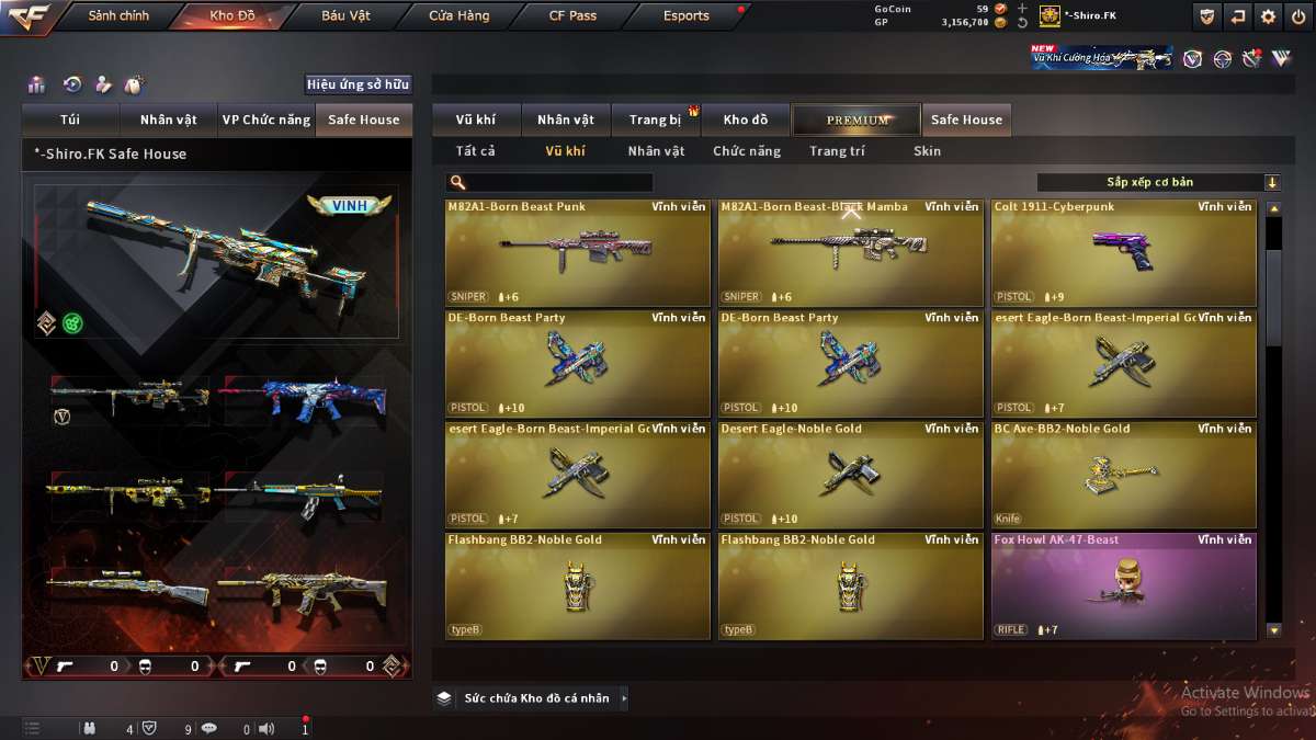 shop acc cf uy tin gia re